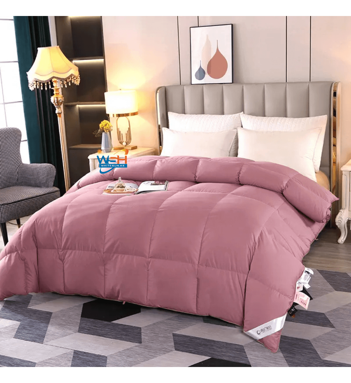 90% Goose Down & 10%Goose Feathers 100% cotton 260x220cm White Duvet. Thumbnail 2