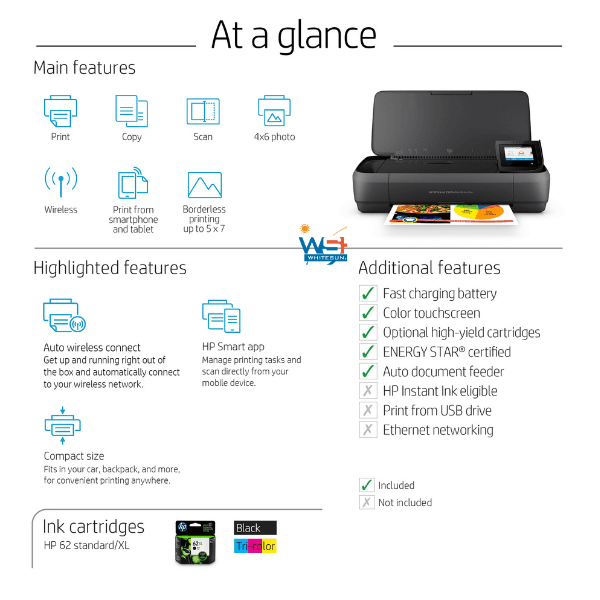 HP OfficeJet 250 Mobile All-in-One Printer Thumbnail 4