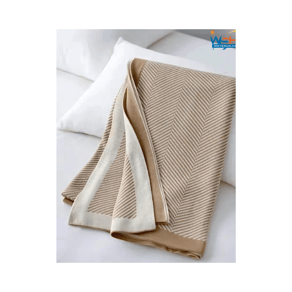 Brown 130*170cm Nordic style woven throw blanket Thumbnail 3
