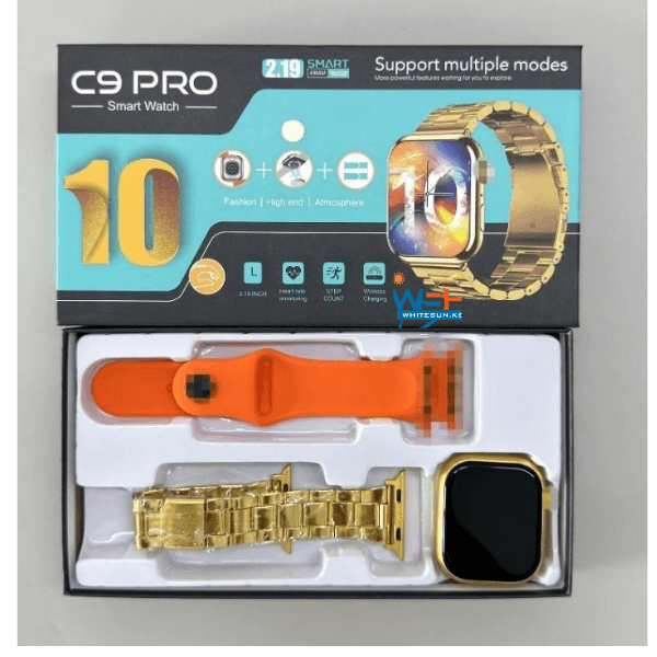 C9 Pro Smartwatch 2.19 Screen Support Multiple Modes Dual Strap Watch