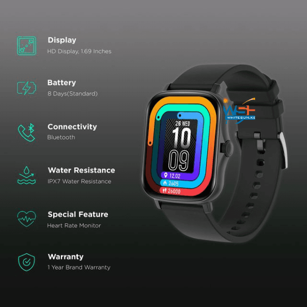 FIRE-BOLTT Beast Smartwatch with Fitness & Health Tracking (42.9mm HD Display, IP67 Water Resistant, Black) Thumbnail 4