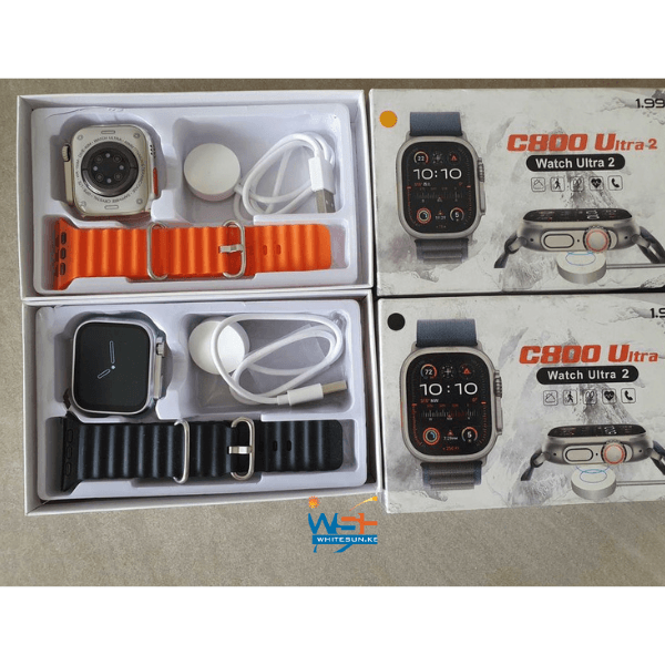 New C800 Ultra Watch Smartwatch 1.9 HD Display Bluetooth Calling SmartWatch (Black)