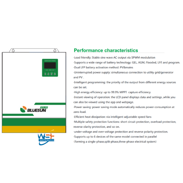 High Efficiency 5.5KW Off Grid Hybrid Solar Inverter Thumbnail 2