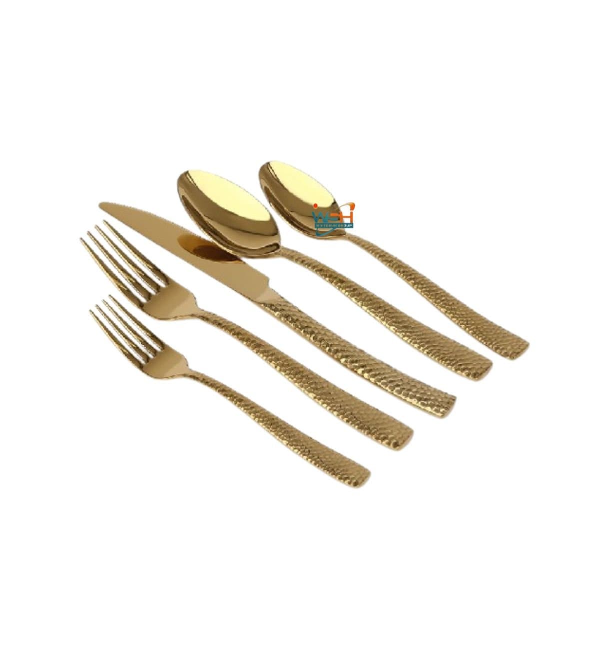 Whitesun 20 pieces gold flatware dinner set