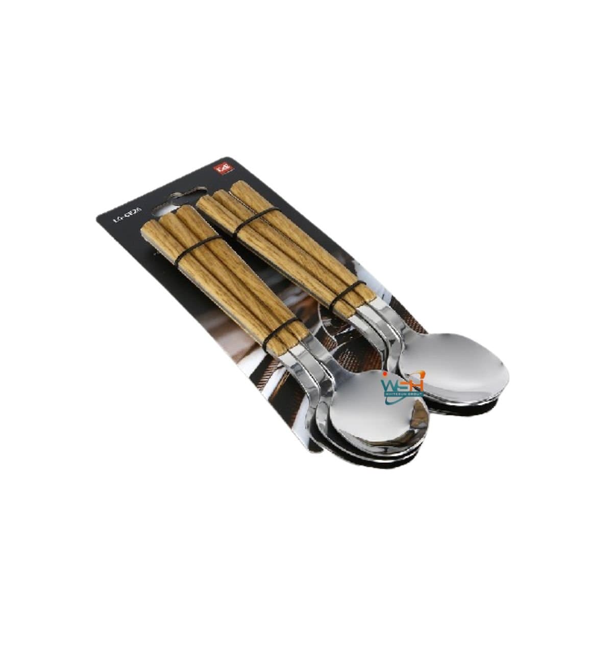 Whitesun stainless steel table spoon with wooden handle