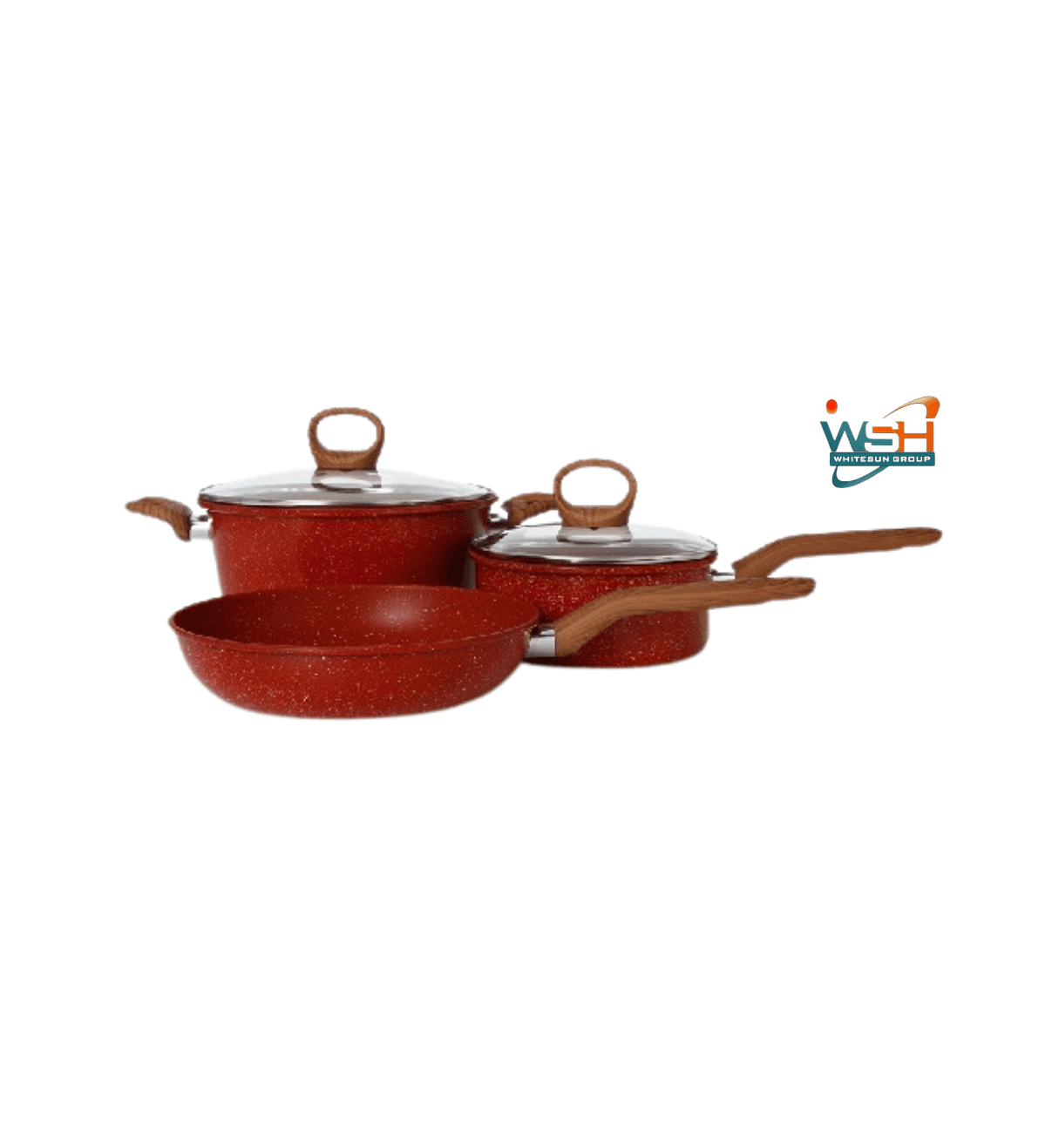 5-piece Nonstick Cookware Set _ Red