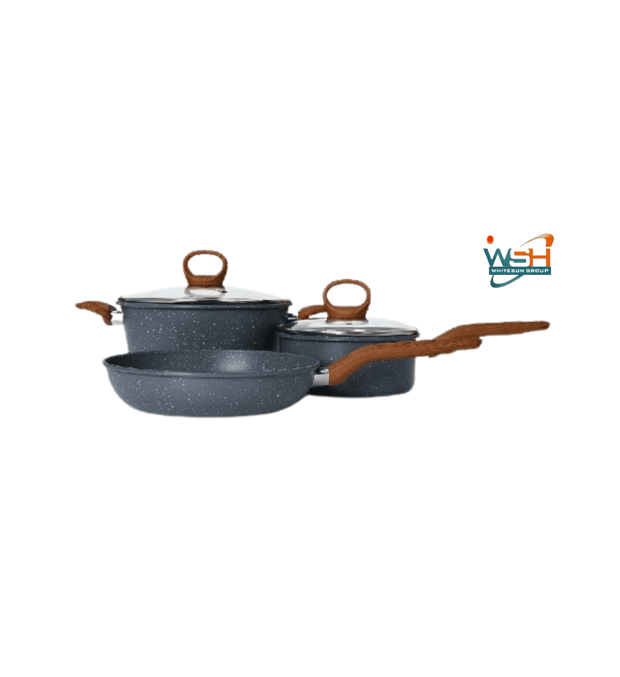 5-piece Nonstick Cookware Set _ Grey