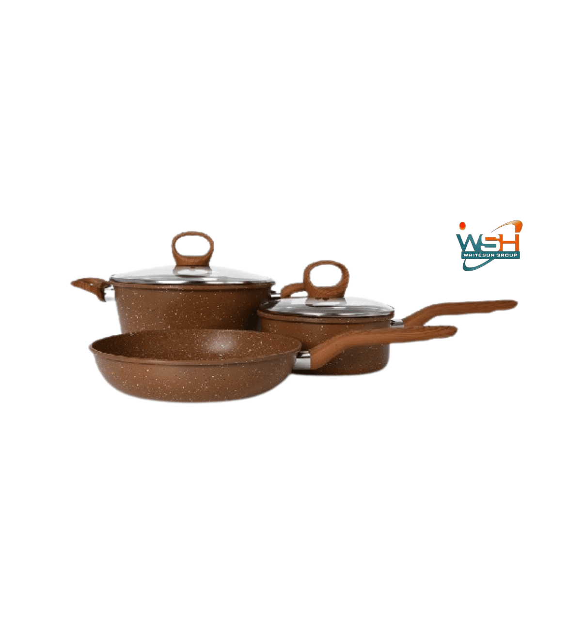 5-piece Nonstick Cookware Set _ Brown