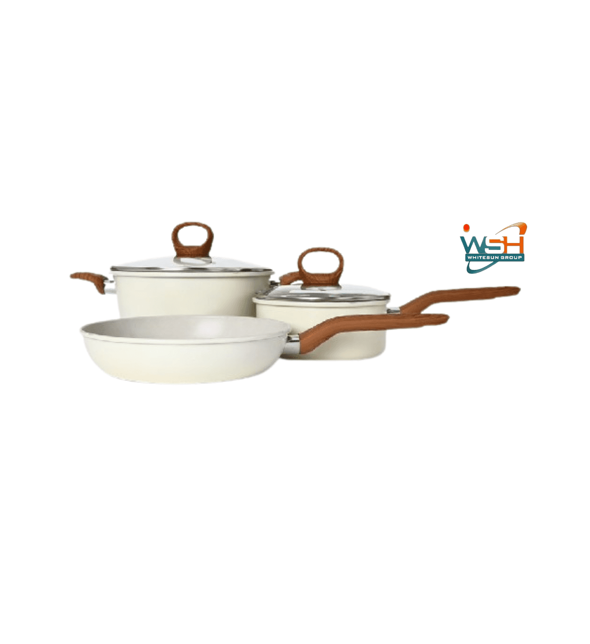 5-piece Nonstick Cookware Set_ Cream-white