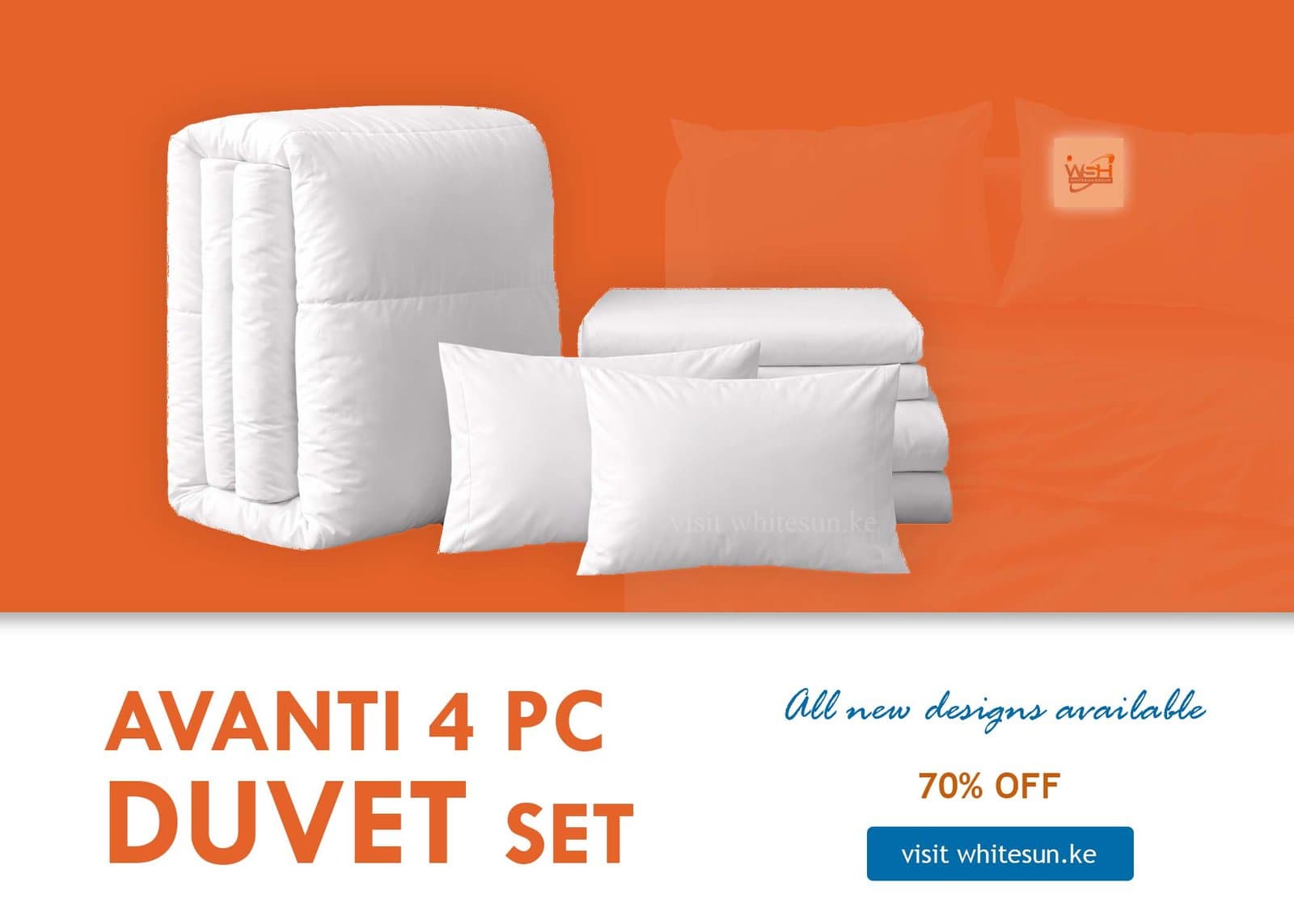 AVANTI 4 PC DUVET SET - ALL NEW DESIGNS (1 Duvet + 1 Bedsheet + 2 Pillow cases)  Thumbnail 2