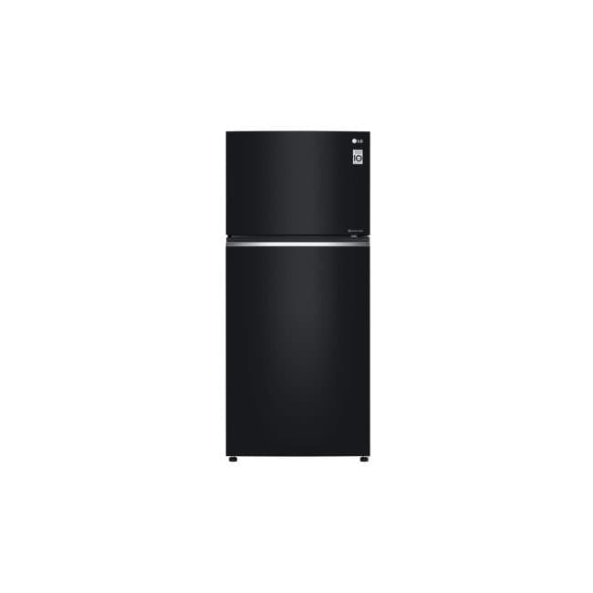 LG GN-C702SGGU 506L Top Freezer Double Door Fridge, Black Glass
