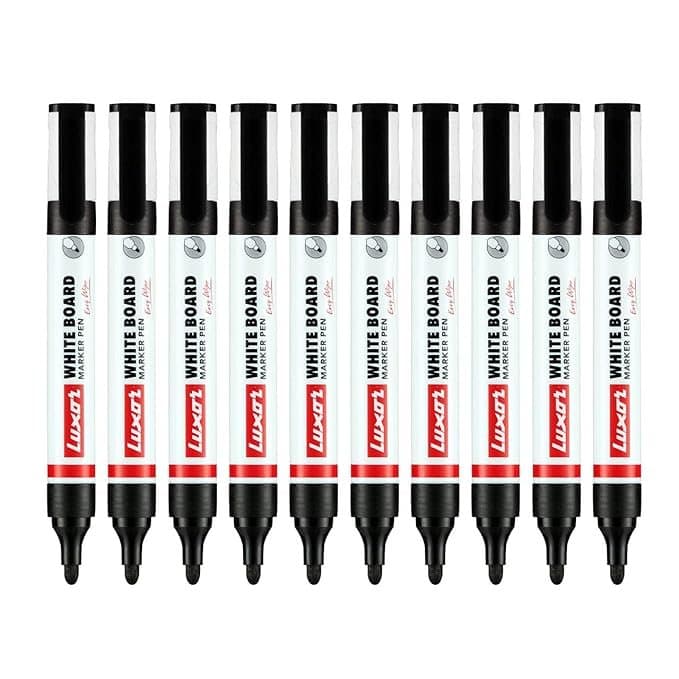 Luxor 1223 Refillable White Board Marker - Black - Box of 10 Thumbnail 2