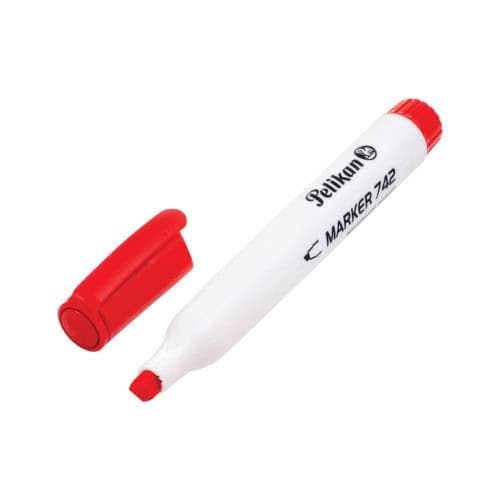 Pelikan Whiteboard Marker 742 Red with chisel wick 10 pcs