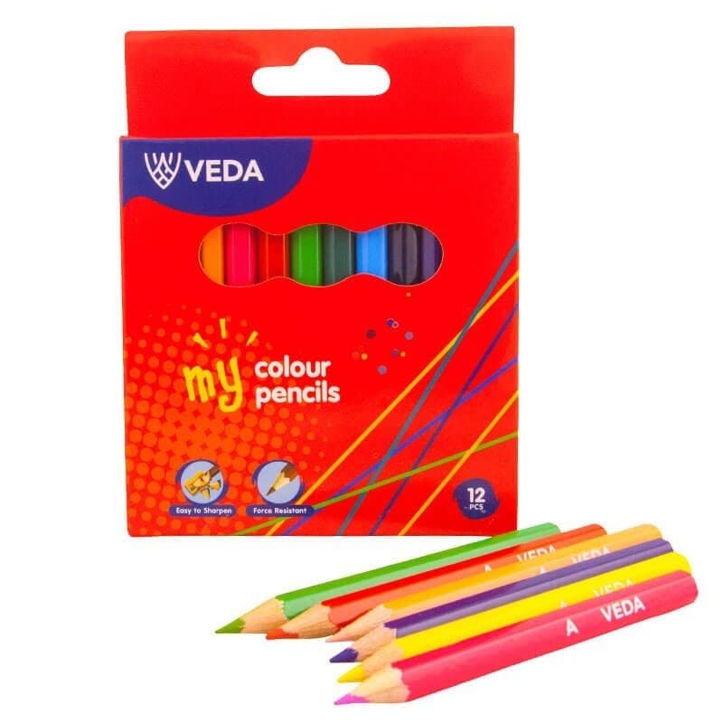 Veda coloured pencils - half size