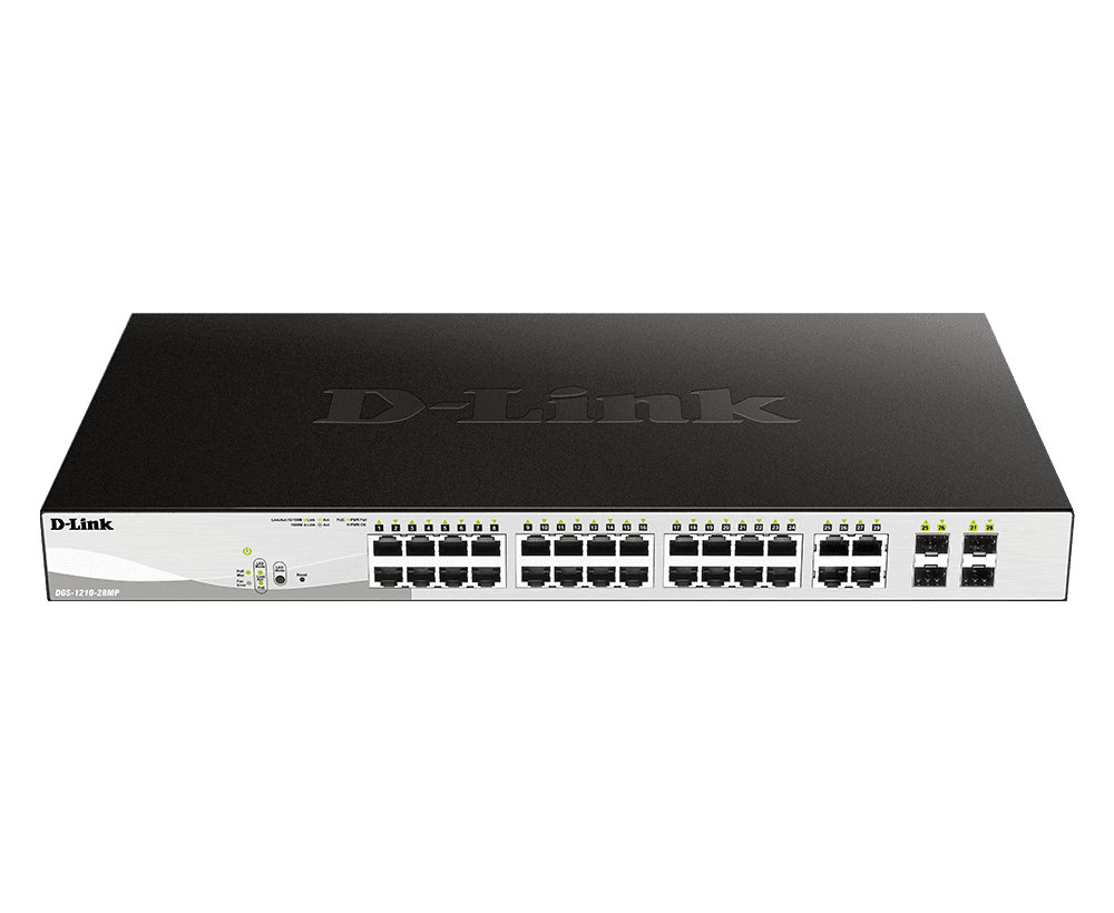 28-Port Gigabit Smart Managed PoE Switch DGS-1210-28MP