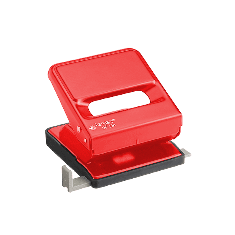Kangaro DP-520 2 Hole Metal Medium Paper Punch | Removable Chip Tray | 25 Sheets Capacity | Office Essentials Thumbnail 3