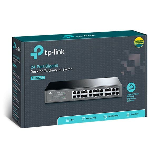 TP-Link 24-Port 10/100/1000Mbps Gigabit Desktop Rackmount Switch – TL-SG1024D Thumbnail 4