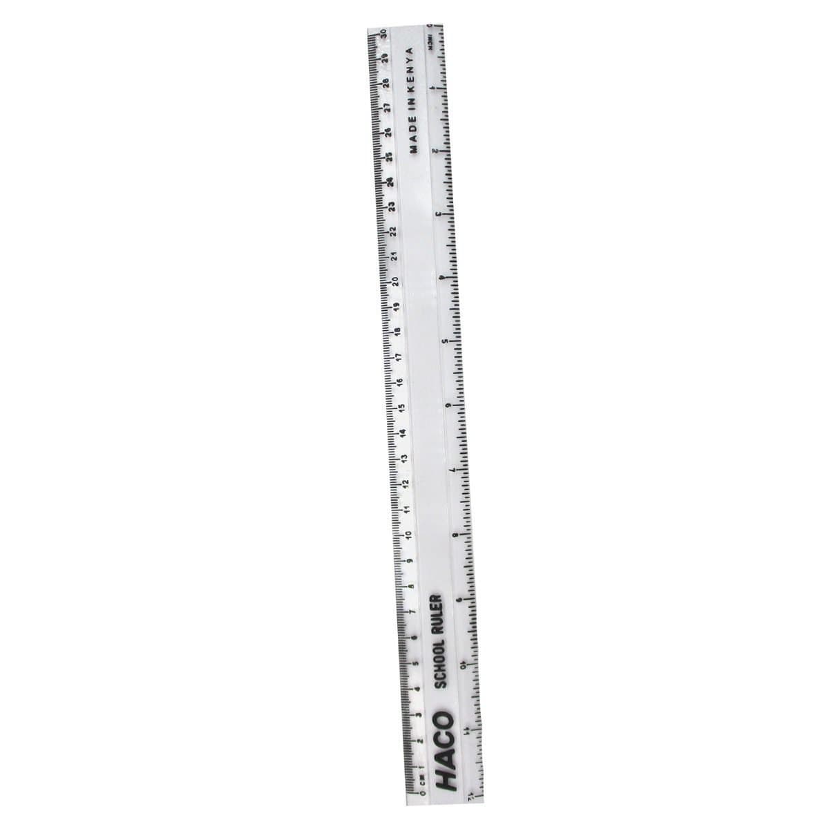Haco Ruler 30cm Clear