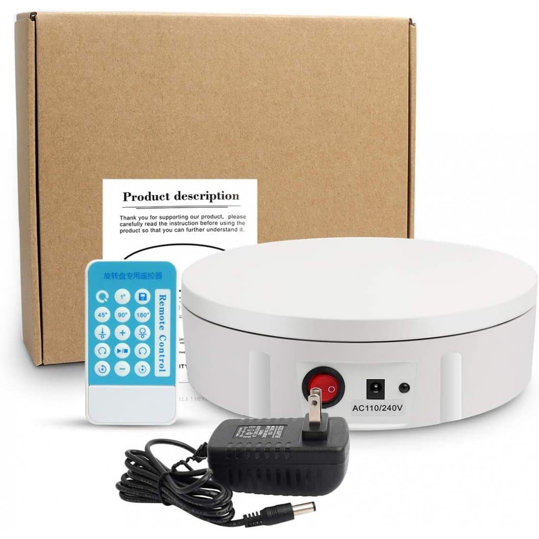 30CM 360 Remote Control Turntable 50KG Load Rotating Electric Lazy Susan Thumbnail 3