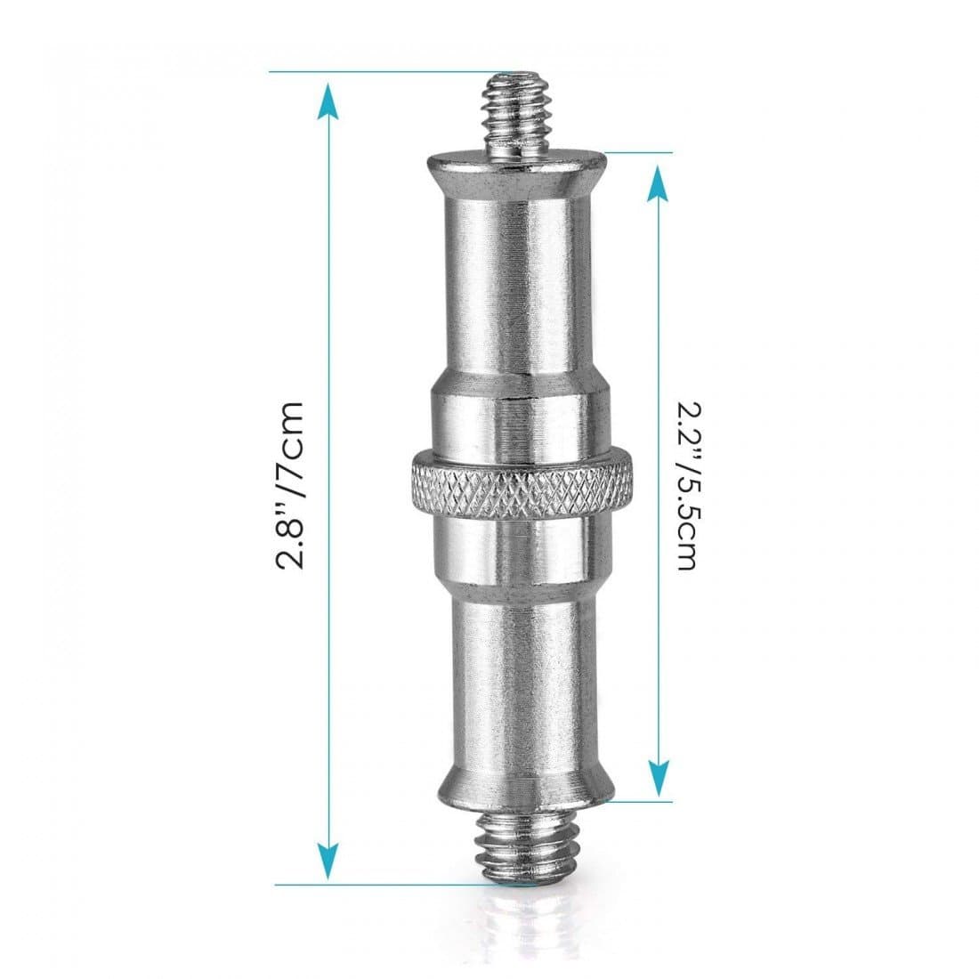 1/4" male to 3/8" male Light Stand Spigot Adapter Thumbnail 7
