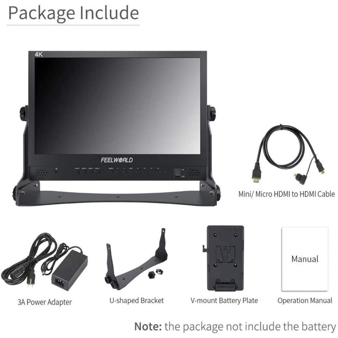 FEELWORLD ATEM156 15.6 Inch Live Streaming Broadcast Director Monitor for ATEM Mini Video Switcher Mixer Pro Studio Television Production with 4 HDMI Input Output Quad Split Display Atem Thumbnail 2