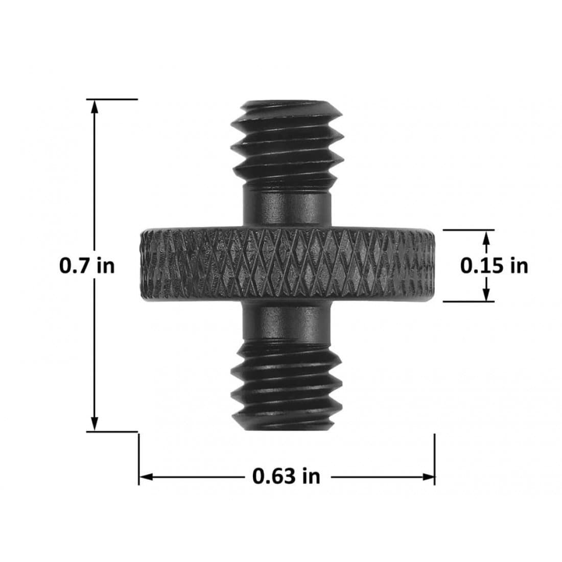 1/4" Male to 1/4" Male Double Threaded Screw Adapter Thumbnail 3