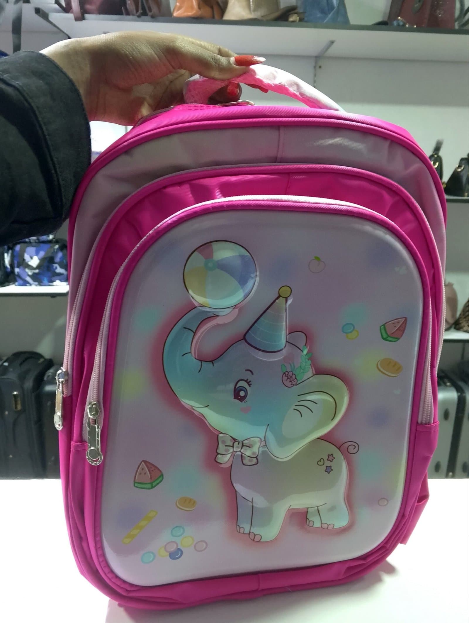 227# Whitesun Little ndovu pink girls school bag primary school Thumbnail 2