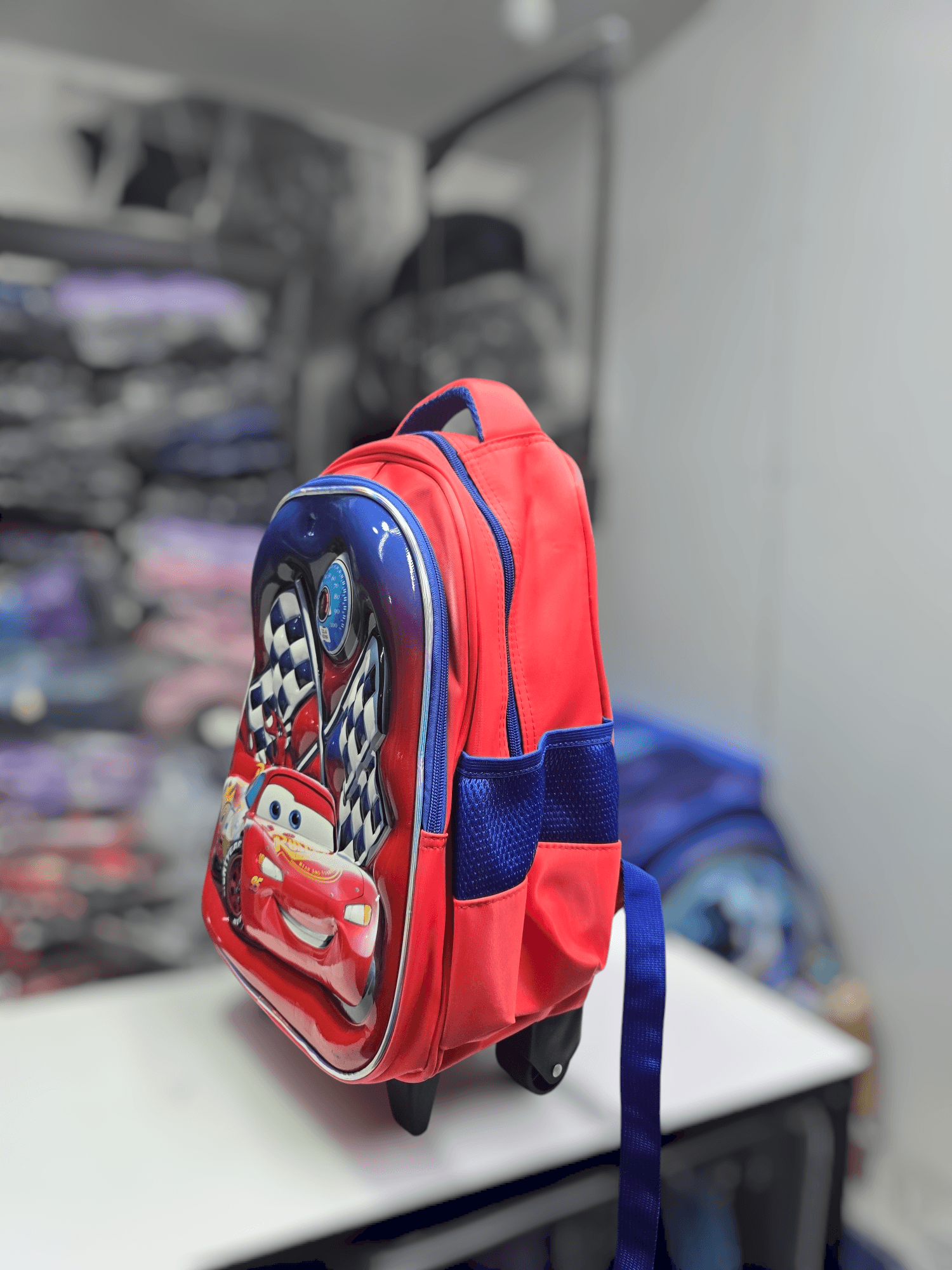 223# Whitesun Kindergarten trolley bag 2-4 years small size green batman school bag with wheels birthday gift Thumbnail 2