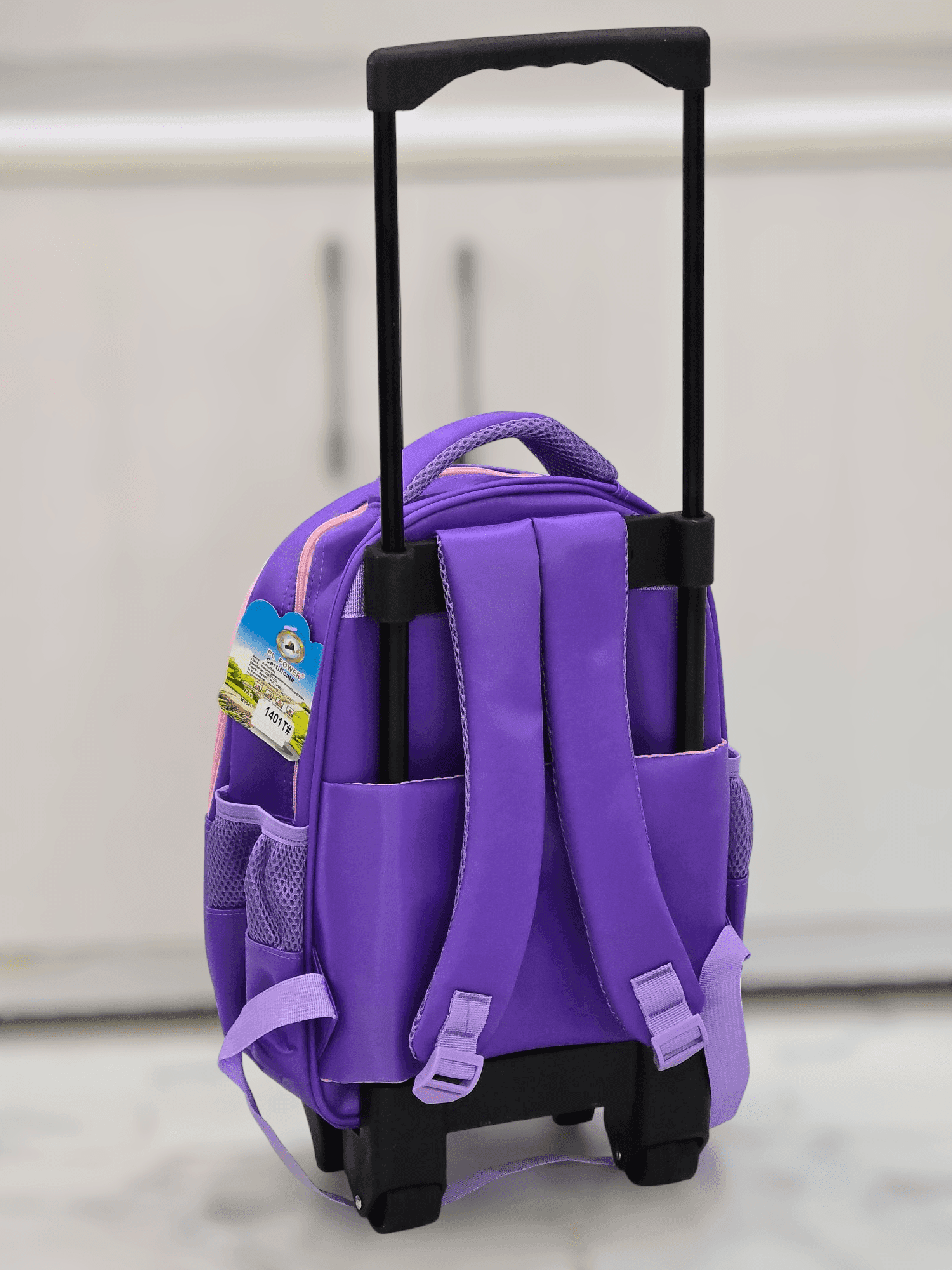 233# Whitesun;Medium size frozen Anna and Elsa purple trolley school bag with wheels birthday gift for girls daughter niece cousin friend sister Thumbnail 2