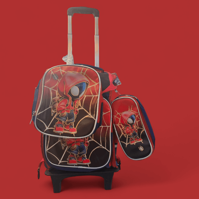 167-whitesun-3in1-trolley-school-bag-for-boys-spacious-backpack-insulated-lunch-bag-pencil-pouch-and-wheels-spiderman-bag
