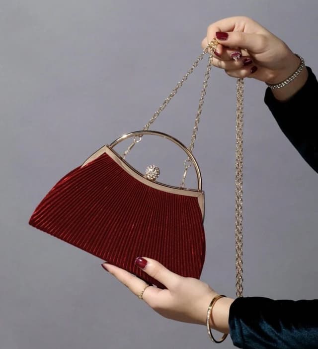075-whitesun-elegant-pleated-handbag-for-women-gold-frame-evening-purse-with-chain-strap-and-jeweled-clasp-ideal-birthday-or-anniversary-gift-red