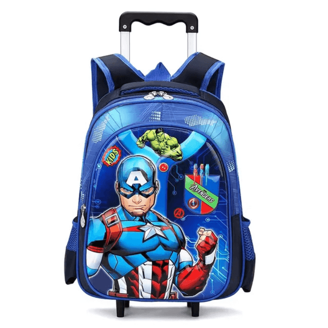 196-whitesun-disney-trolley-backpack-for-kids-5-10-years-waterproof-lightweight-multi-compartment-school-bag-with-wheels-captain-america-birthday-gift