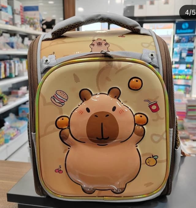 186-whitesun-cute-panda-kids-hardcase-school-bag-for-boys-girls-ages-2-4-durable-birthday-gift-with-water-bottle-pocket-beige-colour