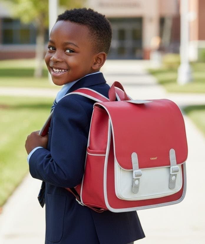 218# Whitesun KAKAXI Premium 13-Inch Kindergarten School Bag for Boys & Girls – International Standard- Pink,,maroon red,,blue colour Thumbnail 2