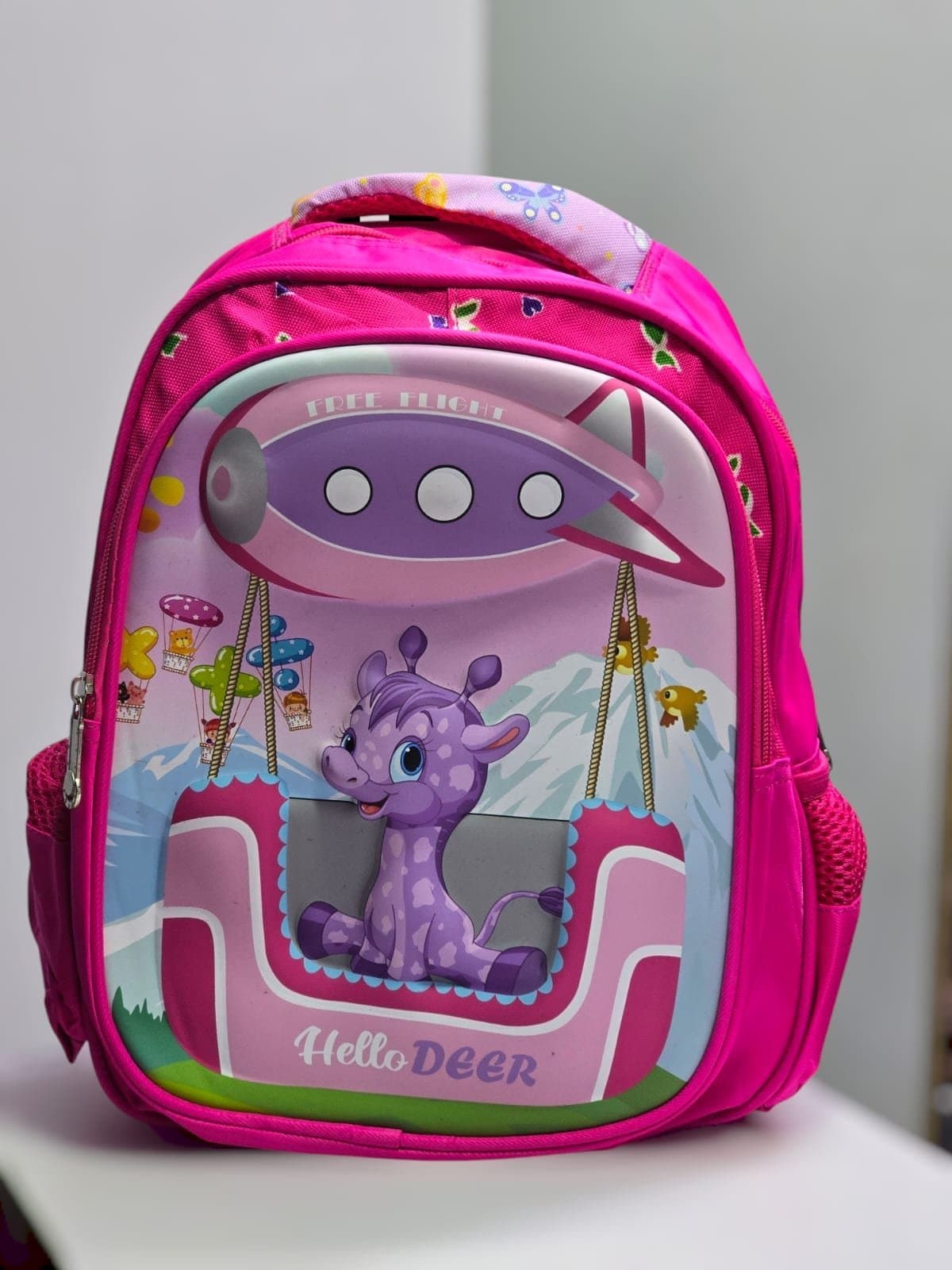216# Whitesun Hello deer small pink kindergarten girls school bag 2years to 4years