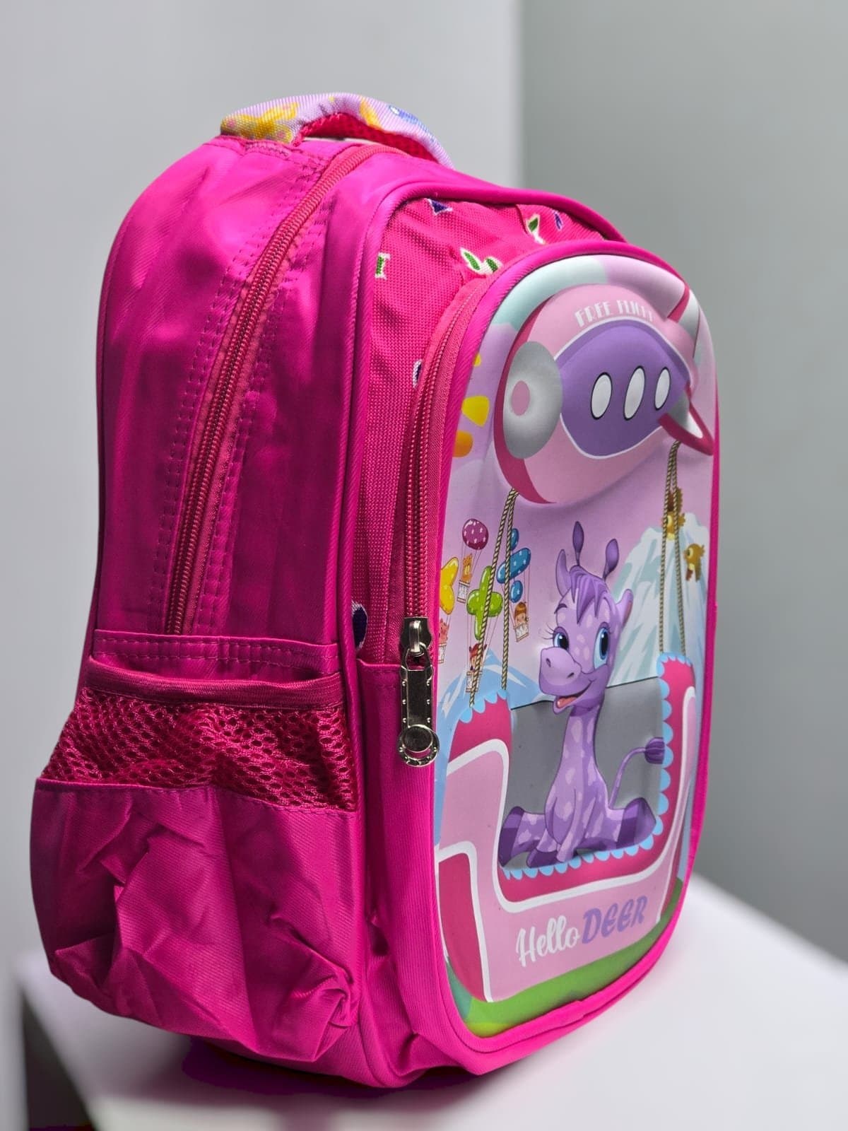 216# Whitesun Hello deer small pink kindergarten girls school bag 2years to 4years Thumbnail 2