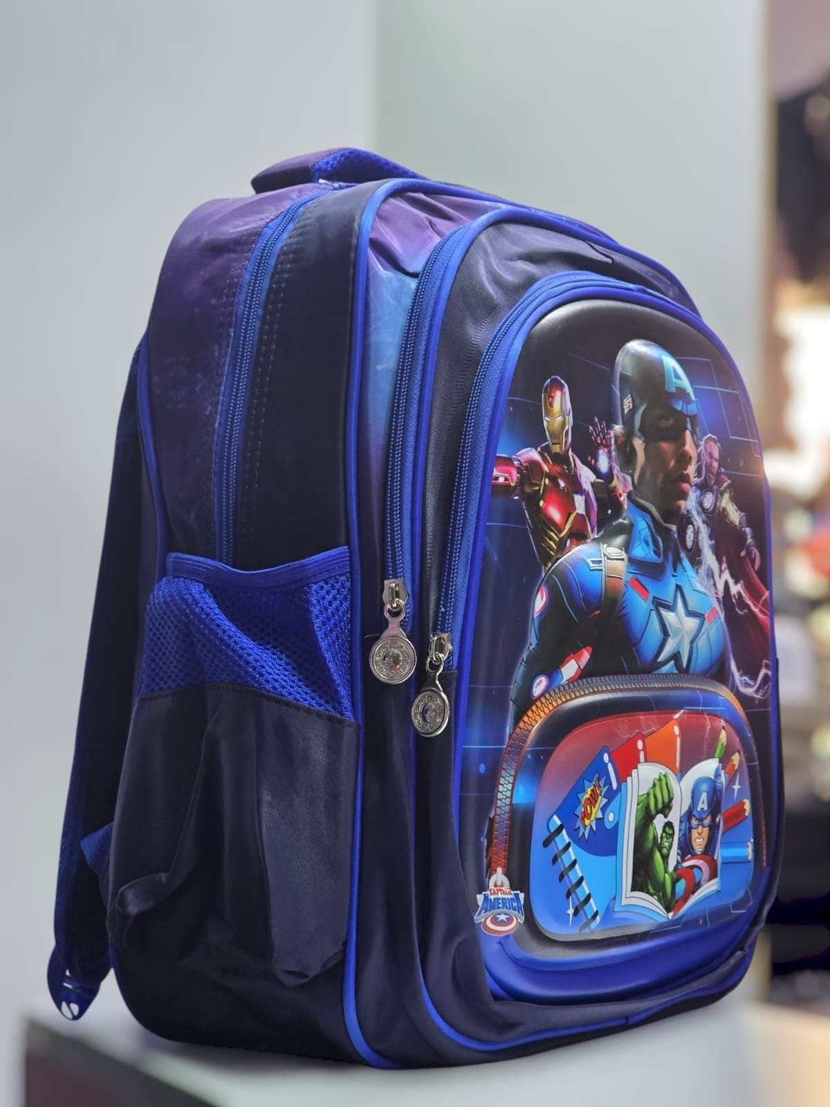 182# Whitesun Captain America large capacity boys school bag quality primary school bag for boys birthday gift for son nephew cousin Thumbnail 2