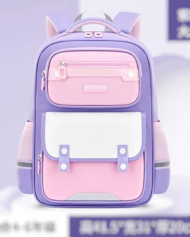 200# Whitesun Elementary Plain large capacity school bag Good quality-Purple colour