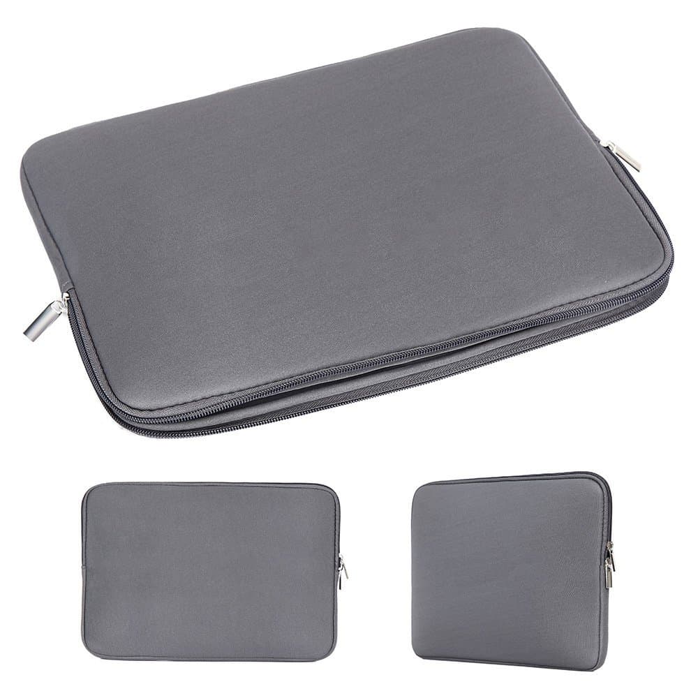 159# Whitesun;Super spongy laptop sleeve with double zippers 14″ inches laptop bag grey blue black maroon
