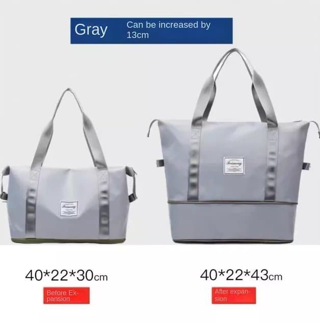 255#whitesun Expandable duffel Ladies grey travel duffel bag medium size gift for women
