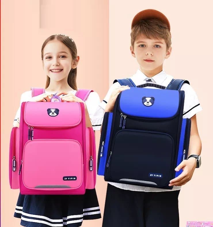 246# Whitesun Sm bear kids school bag medium size tough fabric material bag for boys and girls Thumbnail 5