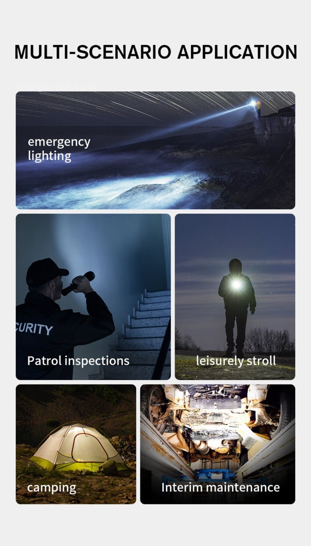 SUPERFIRE C16 Long-Range LED Flashlight | 2700LM, 500m Beam, Rechargeable Thumbnail 10