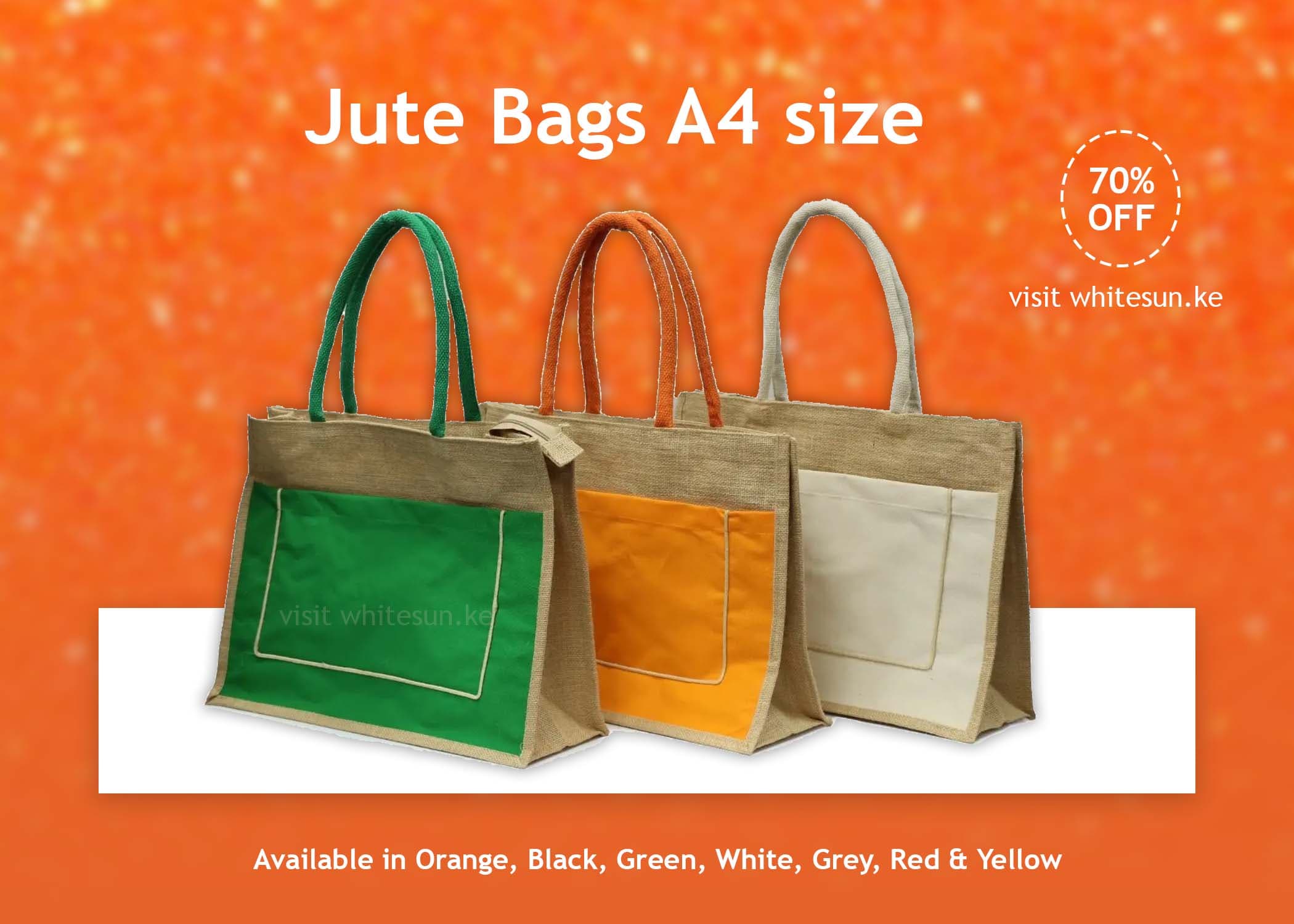 Jute Bags A4 size. Thumbnail 5