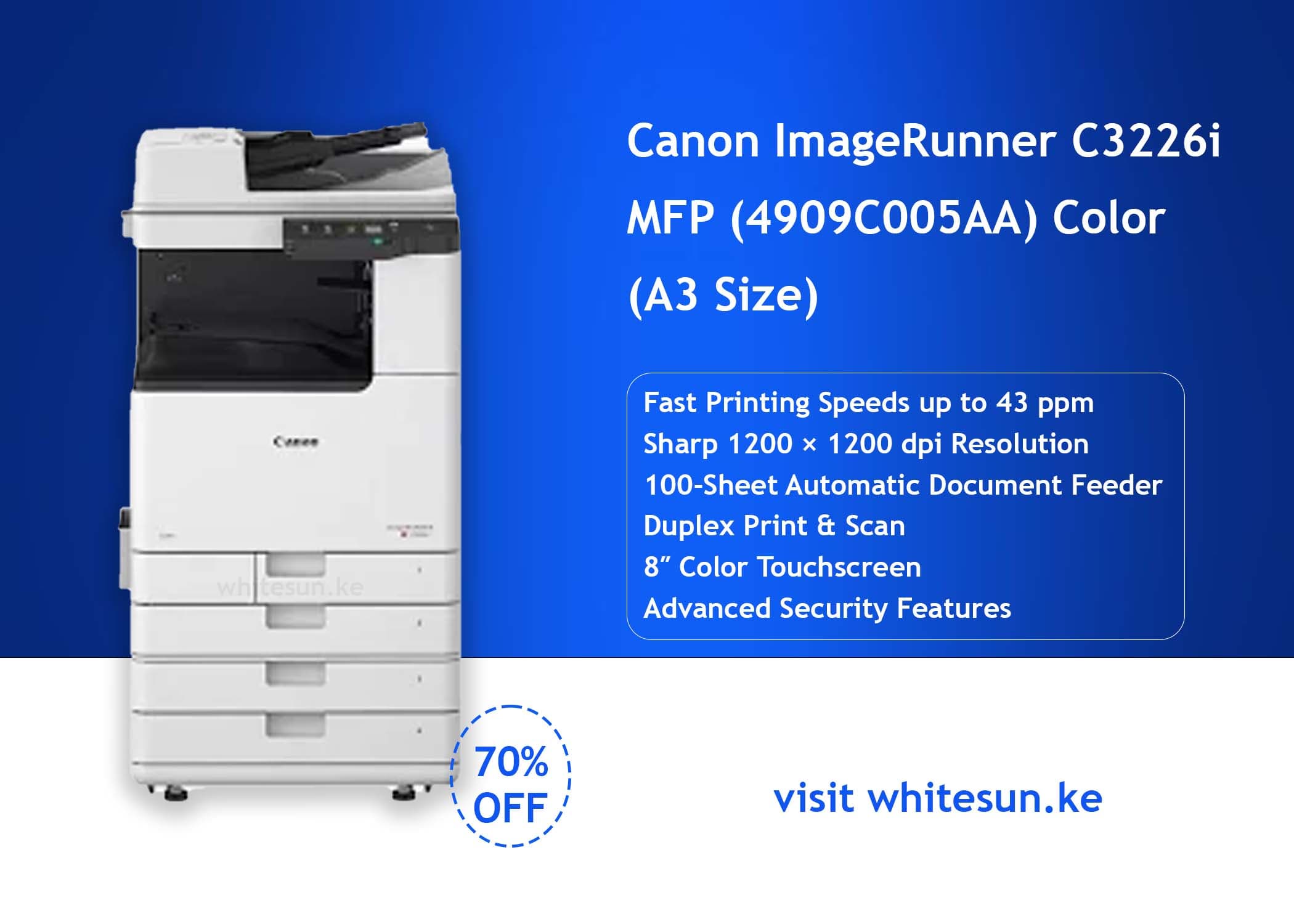 Canon ImageRunner C3226i MFP (4909C005AA) Color (A3 Size) Thumbnail 2