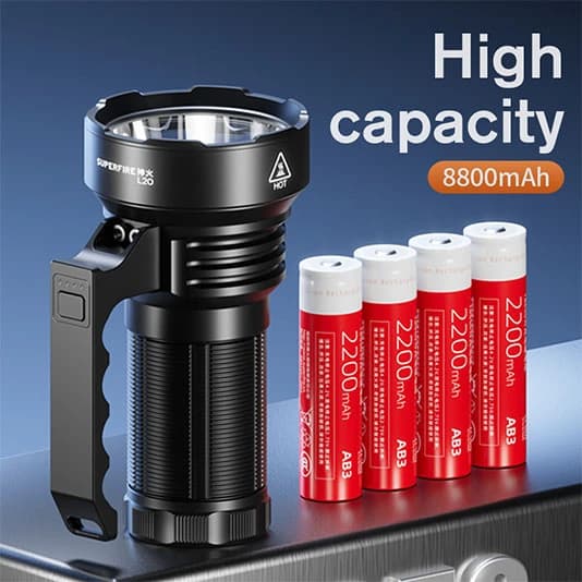 SUPERFIRE L20 Large Capacity Flashlight Thumbnail 3