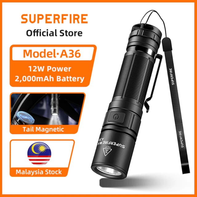 superfire-a36-12w-edc-bright-led-flashlight-2000mah-battery-780lm-torch-portable-camping-fishing-lantern