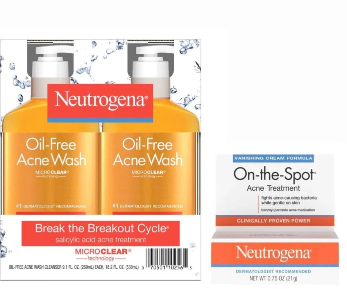 Neutrogena Oil-Free Acne Face Wash (269 mL, 2 pack.) Thumbnail 4