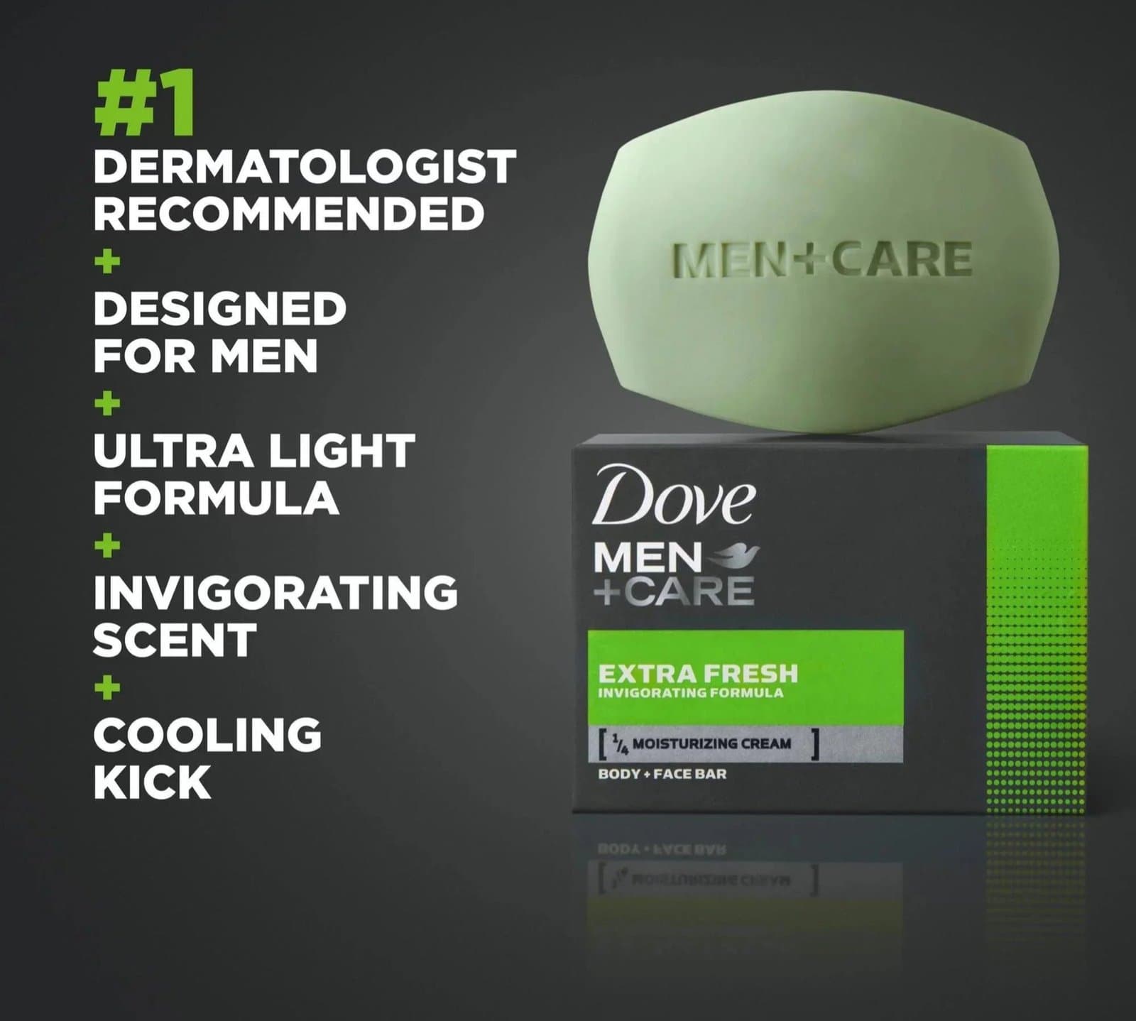 Dove Men+Care Body and Face Bar Soap, Extra Fresh (14 pieces) Thumbnail 2