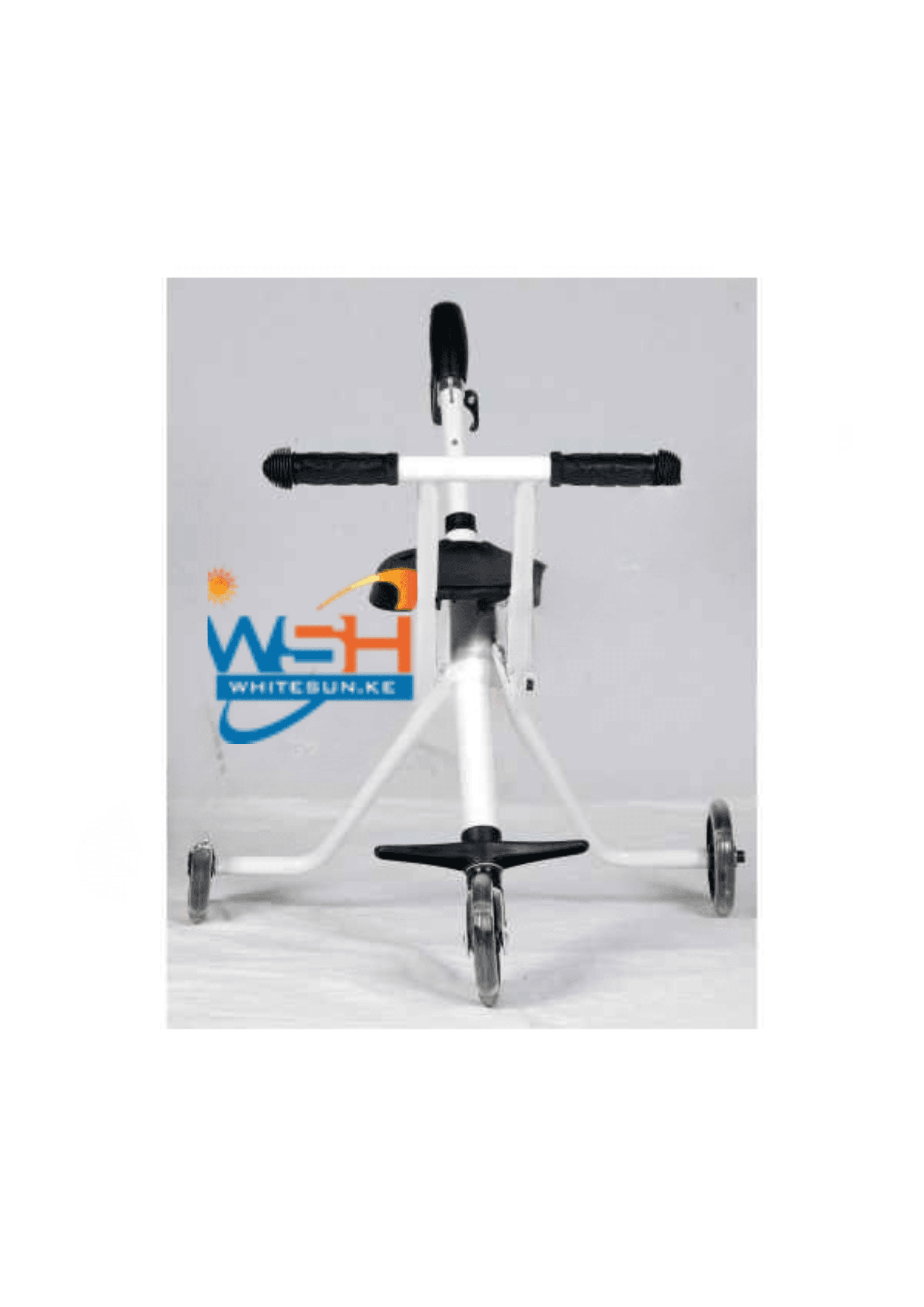 Push Tricycle Iron With Long Handle Iron White