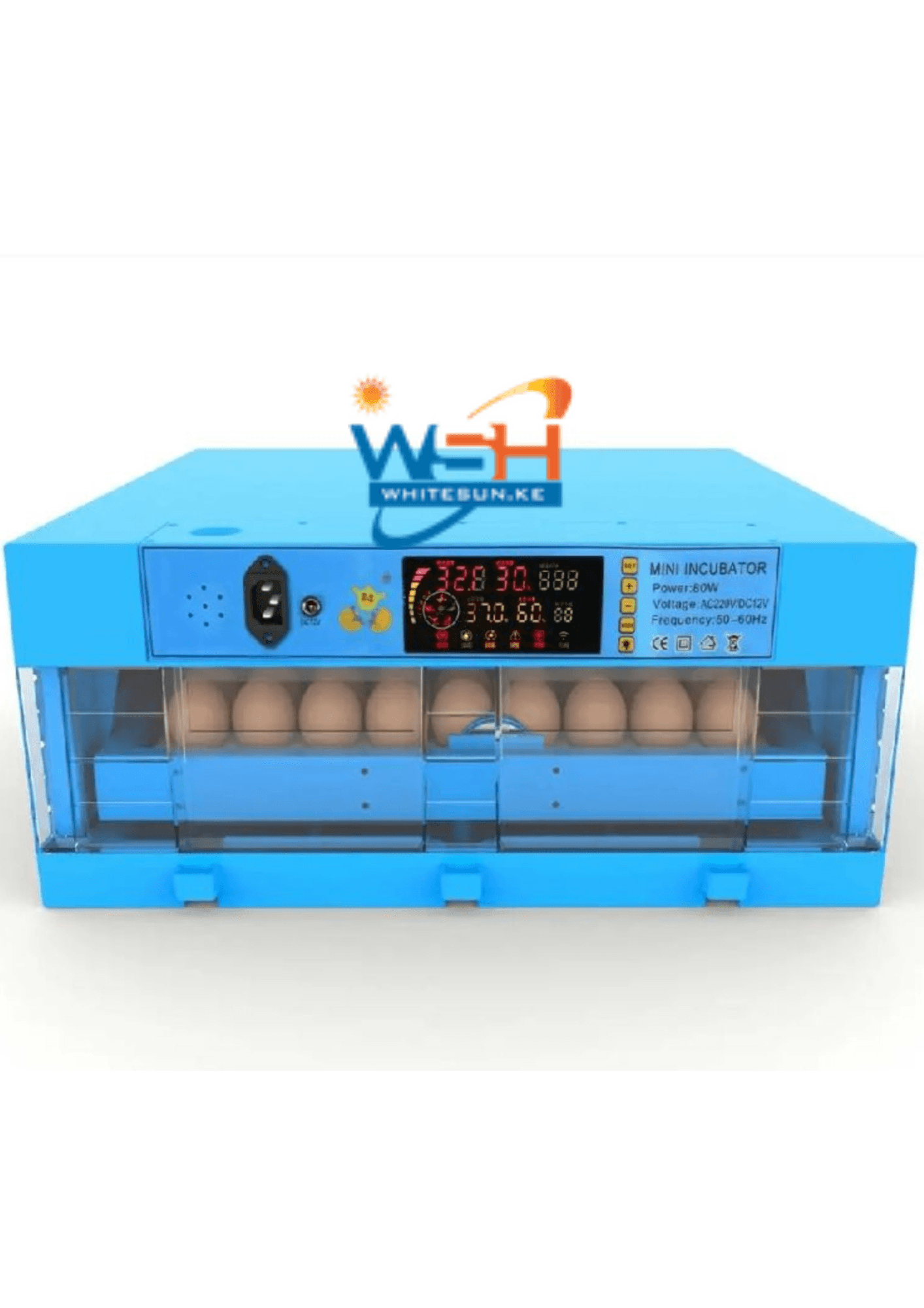 102 Eggs Kukumom Imported Egg Digital Incubator - 80 W AC/DC Fully Automatic Thumbnail 2